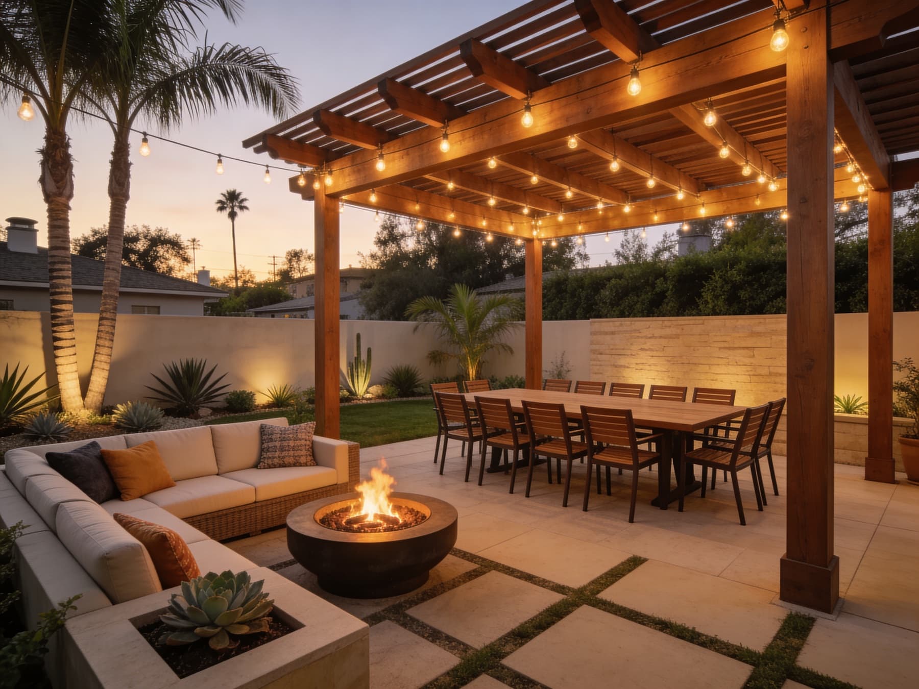 Outdoor living & pergola buildout